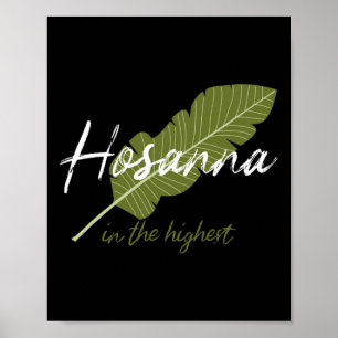 Poster Vintage Hosanna du dimanche des Rameaux Dans les h