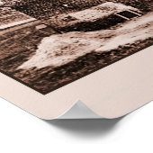 Poster vintage Hougoumont Farm, Waterloo (small) (Coin)