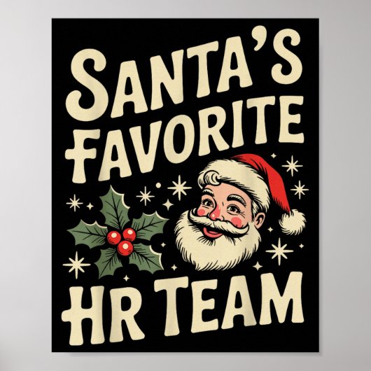 Poster Vintage Human Resource Matching Hr Retro Christmas (Devant)