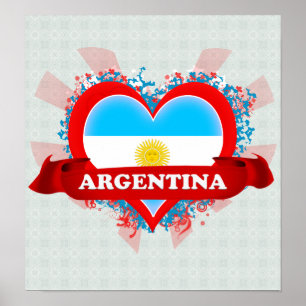 Poster Vintage I Love Argentina