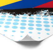 Poster Vintage I Love Colombie (Coin)