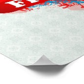 Poster Vintage I Love France (Coin)