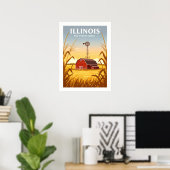 Poster Vintage Illinois (Bureau à domicile)