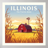 Poster Vintage Illinois (Devant)