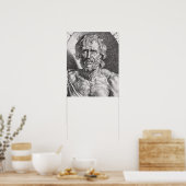 Poster Vintage Imprime Le Buste De Seneca (Cuisine)