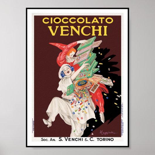 Poster vintage Imprimer : Cioccolato - Chocolats (Devant)