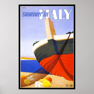 Poster vintage Imprimer Été En Italie