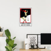 Poster vintage Imprimer Ste Croix Ski (Bureau à domicile)