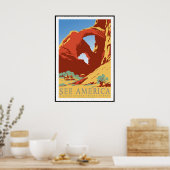 Poster vintage Imprimer Voir Amérique États-Unis (Cuisine)