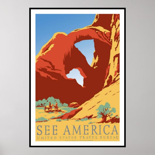 Poster vintage Imprimer Voir Amérique États-Unis (Devant)