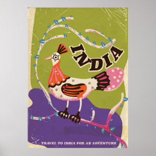 poster vintage India Travel