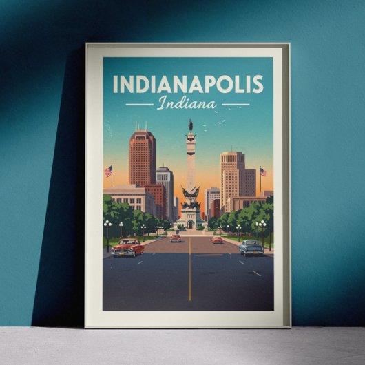 Poster Vintage Indianapolis Indiana