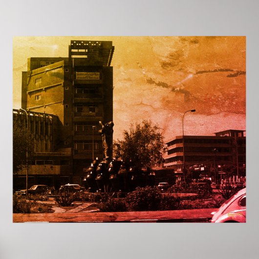 Poster Vintage Iraq baghdad fountain (Devant)