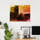 Poster Vintage Iraq baghdad fountain (Bureau à domicile)