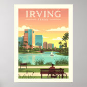 Poster Vintage Irving Texas (Devant)