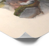 Poster Vintage Islande Faucon Bird (Coin)