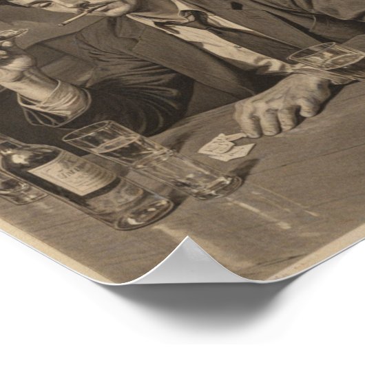 Poster Vintage ivrogne (Coin)