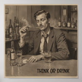 Poster Vintage ivrogne (Devant)