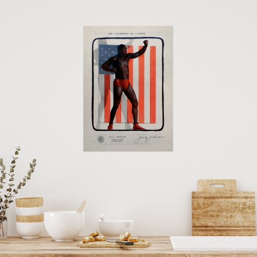 Poster Vintage Jack Johnson (Cuisine)