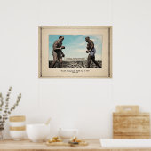 Poster Vintage Jack Johnson vs Jim Jeffries (Cuisine)