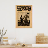 Poster Vintage Jack Johnson vs Jim Jeffries Magazine (Cuisine)