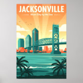 Poster Vintage Jacksonville (Devant)