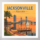 Poster Vintage Jacksonville Floride (Devant)