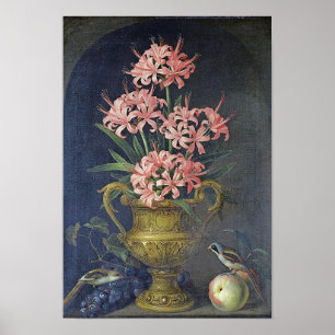 Poster Vintage Jakob Bogdani Un vase de fleurs