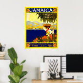 Poster vintage Jamaica Travel (Bureau à domicile)