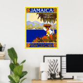 Poster vintage Jamaica Travel (Bureau à domicile)