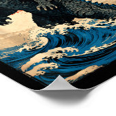 Poster Vintage Japanese Art Kaiju Monster (Coin)