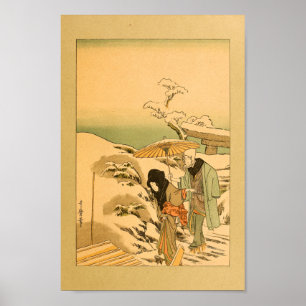 Poster Vintage Japanese Wall Art Woman