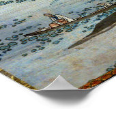 Poster Vintage Japanese Zhou Maoshu Appreciating Lotuses (Coin)