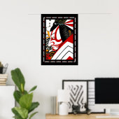 Poster vintage japonais art (Bureau à domicile)