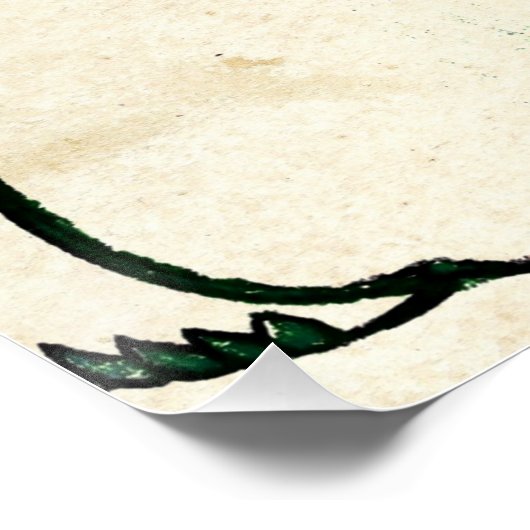 Poster Vintage japonais Bird et Wisteria (Coin)