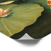 Poster vintage japonais Koi Fish Pond Art (Coin)