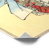 Poster Vintage japonais samouraï sketch tatouage Hokusai  (Coin)