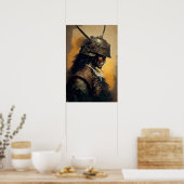 Poster vintage japonais Samurai Warrior Art (Cuisine)
