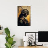 Poster vintage japonais Samurai Warrior Art (Bureau à domicile)