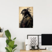 Poster vintage japonais Samurai Warrior Art (Bureau à domicile)