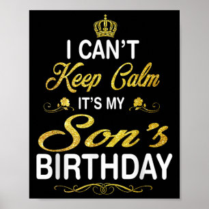 Poster Vintage Je ne peux pas rester calme, c'est l'anniv