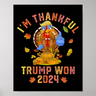 Poster Vintage Je Remercie Trump D'Avoir Remporté Le Ce D