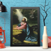 Poster Vintage Jésus Christ prier, Jardin de Gethsémani