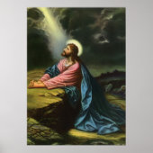 Poster Vintage Jésus Christ prier, Jardin de Gethsémani (Devant)