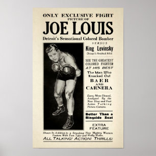Poster vintage Joe Lewis Fight