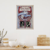 Poster Vintage Johnson Burns Fight Souvenir (Cuisine)