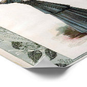 Poster Vintage jolie dame design d'illustration (Coin)