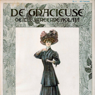 Poster Vintage jolie dame design d'illustration