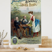 Poster Vintage Joseph Schlitz Brasserie Lager Beer (Cuisine)