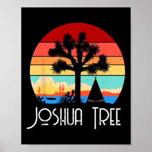 Poster Vintage Joshua Tree Parc national Rétro Ca outdoor
